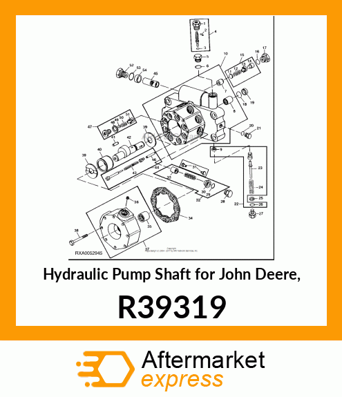 SHAFT,HYDRAULIC PUMP R39319