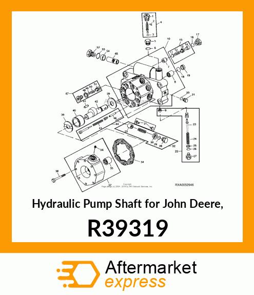 SHAFT,HYDRAULIC PUMP R39319