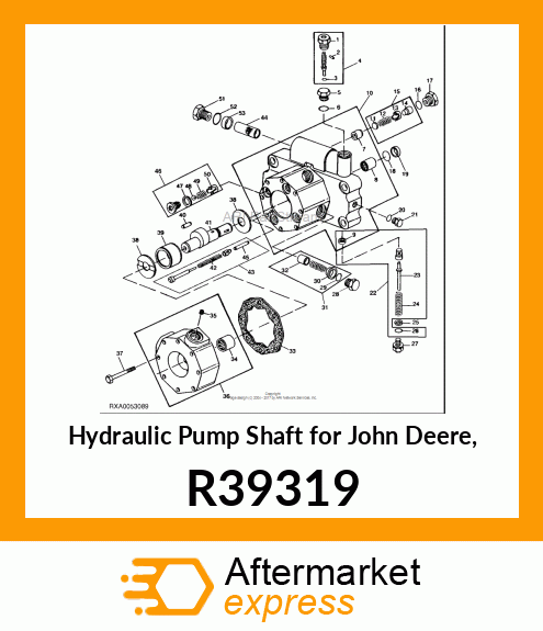 SHAFT,HYDRAULIC PUMP R39319