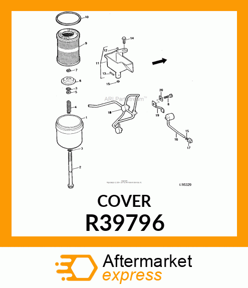 COVER, OIL FILTER R39796