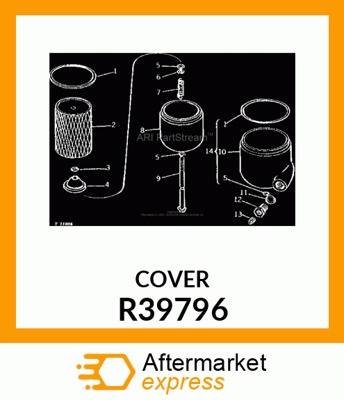 COVER, OIL FILTER R39796