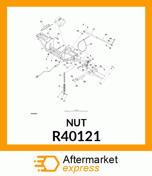 LOCK NUT, NUT,HEX LOCK JAM R40121