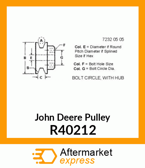 PULLEY, FAN R40212