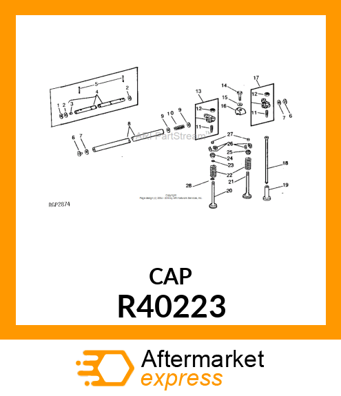 CAP,VALVE SPRING R40223