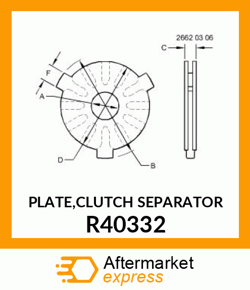 PLATE,CLUTCH SEPARATOR R40332