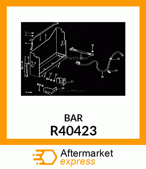 CLAMP,BATTERY HOOD DOWN R40423