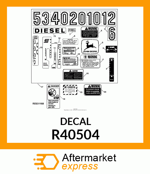 LABEL,GEAR SHIFT R40504