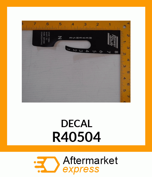 LABEL,GEAR SHIFT R40504