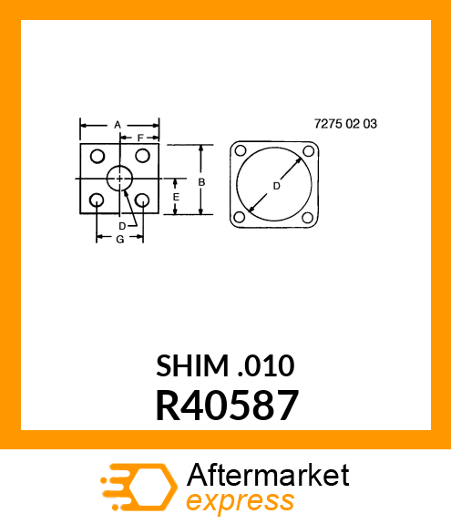 SHIM,.010 STEEL R40587