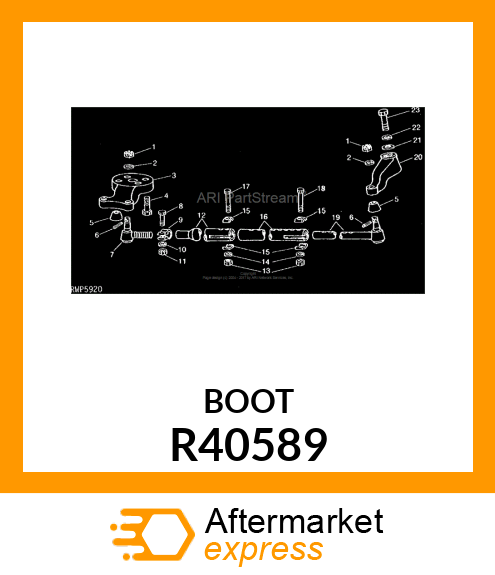 BOOT,TIE ROD END R40589