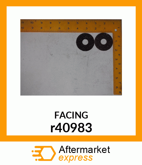 FACING, HAND SPEED PLATE r40983