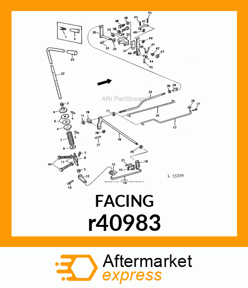 FACING, HAND SPEED PLATE r40983