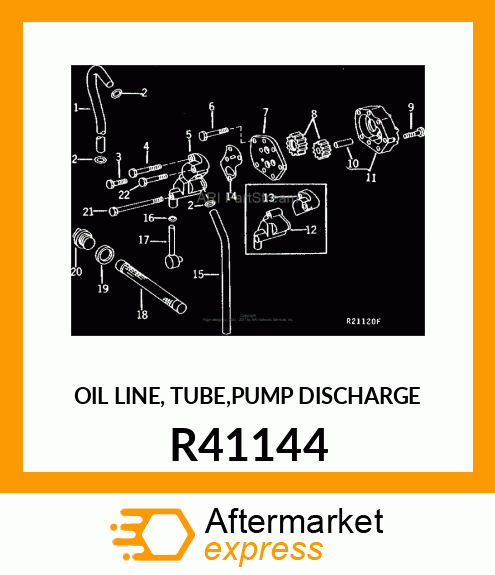 OIL LINE, TUBE,PUMP DISCHARGE R41144