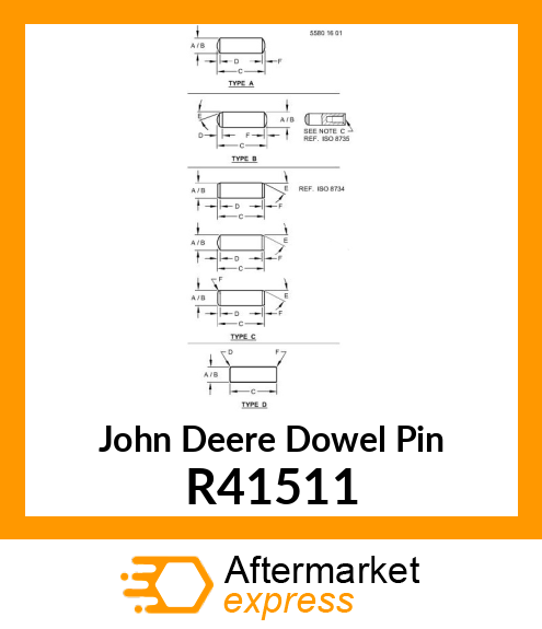 DOWEL PIN, PISTON,POWER SHAFT CLUTC R41511