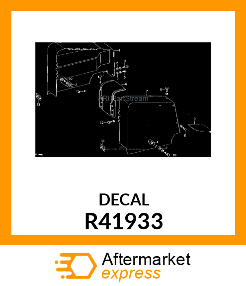 LABEL,REMOTE CYLINDER LH R41933