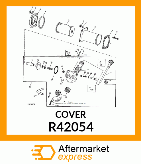 COVER, OIL FILTER R42054