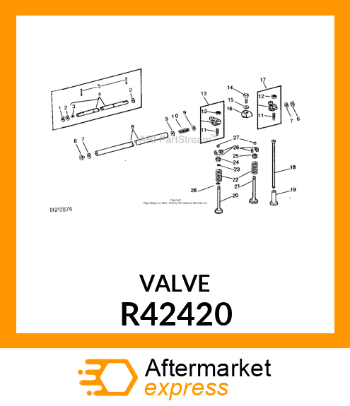 VALVE, EXHAUST R42420