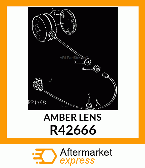 LENS,AMBER R42666