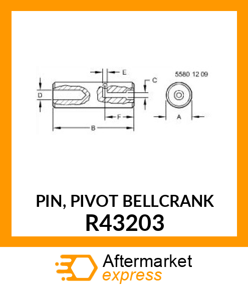 PIN, PIVOT BELLCRANK R43203