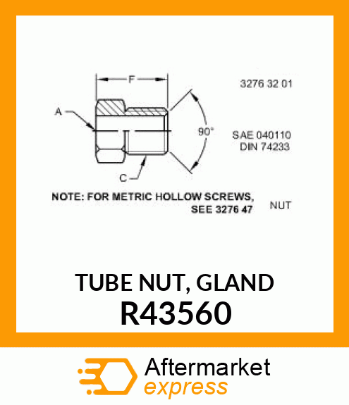 TUBE NUT, GLAND R43560