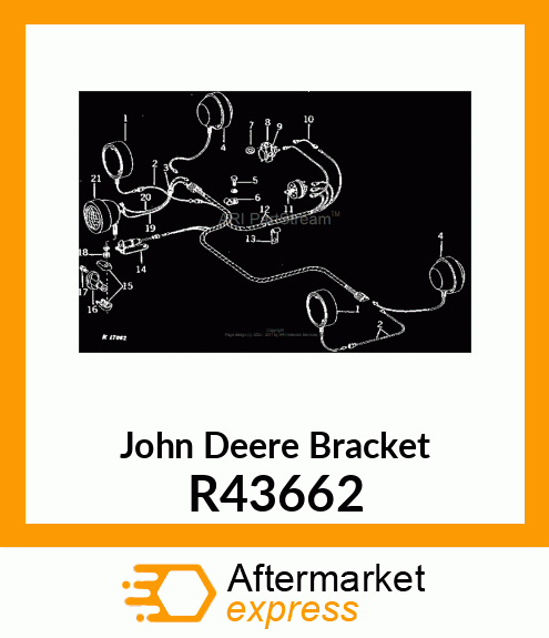 BRACKET, TRACTOR LAMP R43662