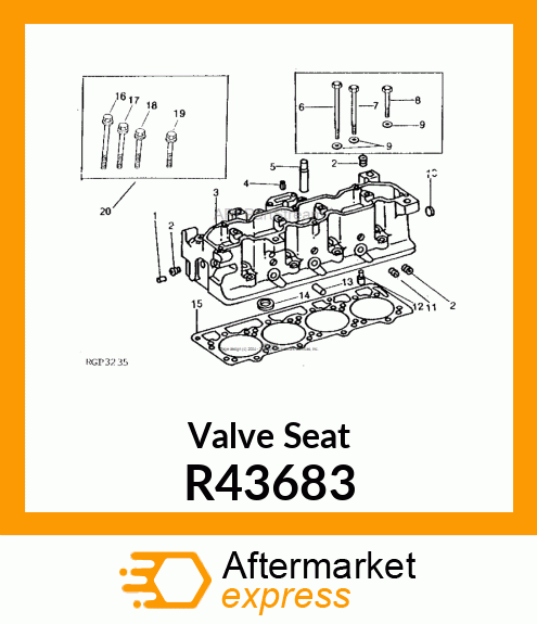 INSERT,EXHAUST VALVE R43683