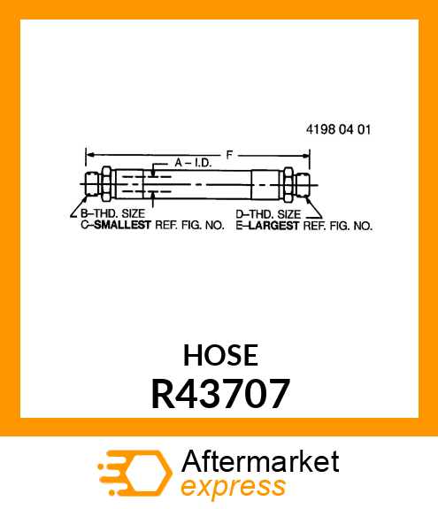 HYDRAULIC HOSE R43707