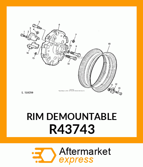 RIM DEMOUNTABLE R43743