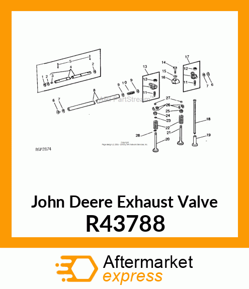 VALVE, EXHAUST, .015 OVERSIZE R43788