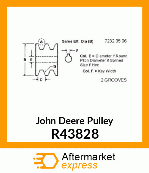 PULLEY,ALTERNATOR R43828