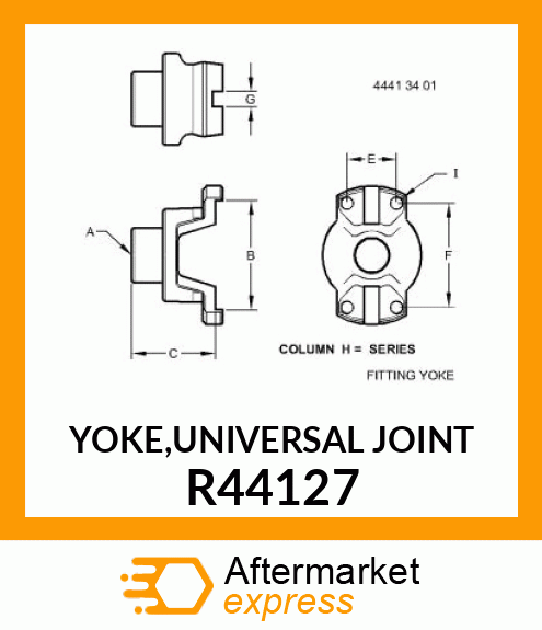 YOKE,UNIVERSAL JOINT R44127