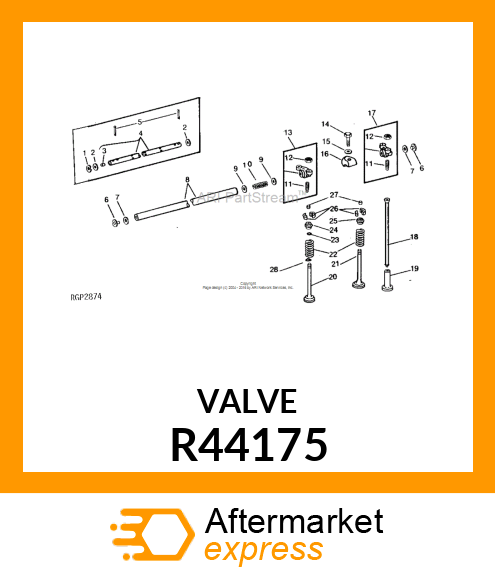 VALVE, EXHAUST R44175