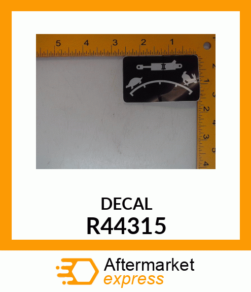 LABEL,REMOTE CYLINDER,RH R44315