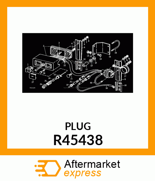 FITTING, PLUG,HYD PUMP PISTON R45438