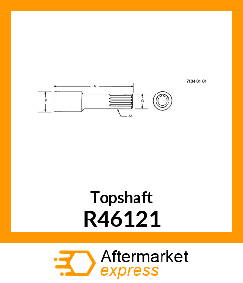 SHAFT,TRANSMISSION DRIVE R46121