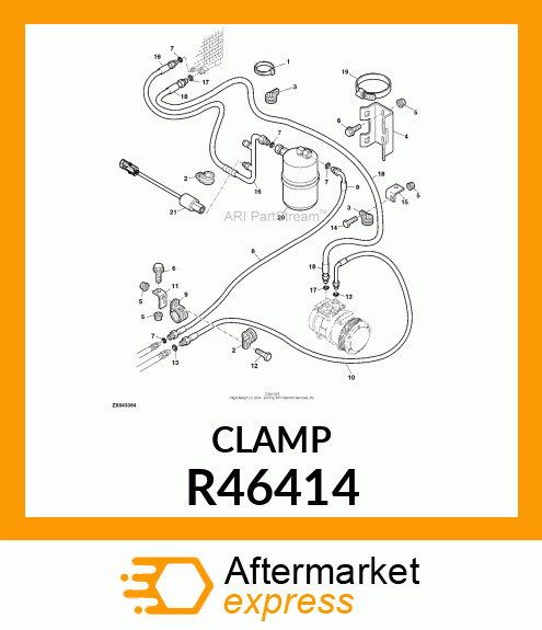 CLAMP, TUBE OR WIRE, SINGLE R46414