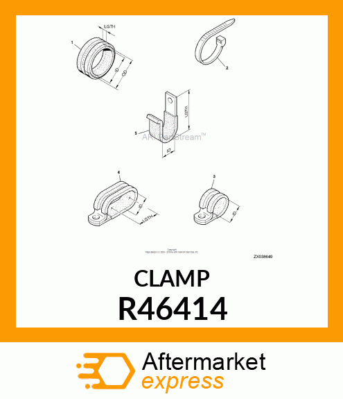 CLAMP, TUBE OR WIRE, SINGLE R46414