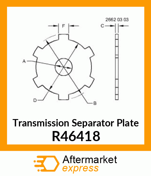 CLUTCH PLATE, CLUTCH DRIVE R46418