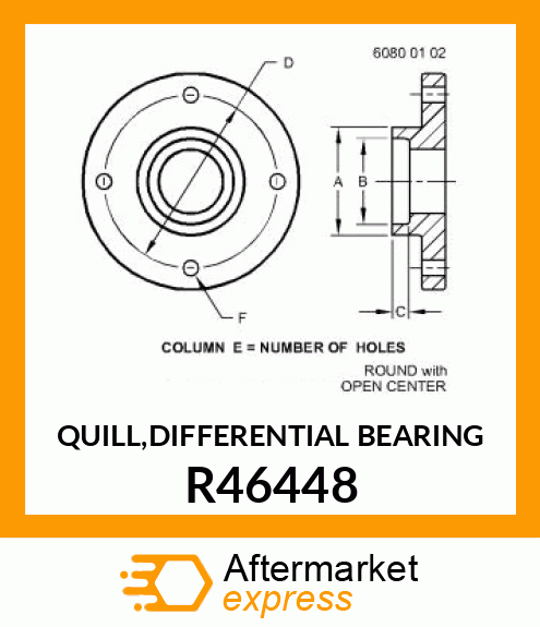 QUILL,DIFFERENTIAL BEARING R46448