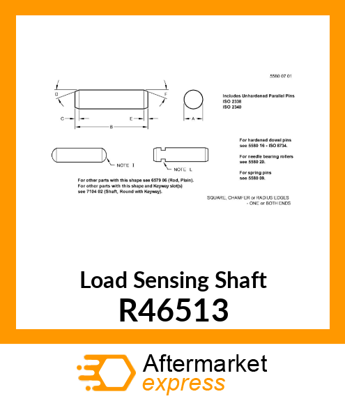 PIN, SHAFT,LOAD CONTROL R46513