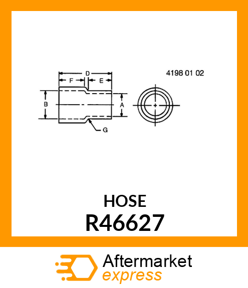 HOSE,AIR INTAKE REAR R46627