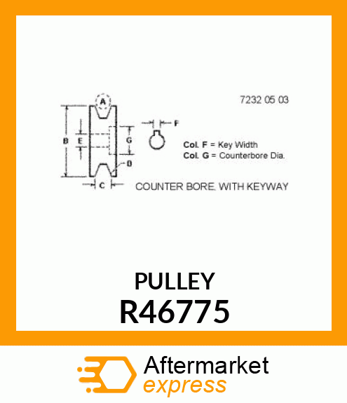 PULLEY,ALTERNATOR R46775