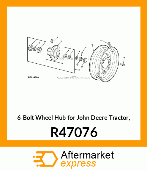 HUB,FRONT WHEEL R47076