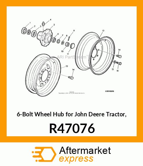 HUB,FRONT WHEEL R47076