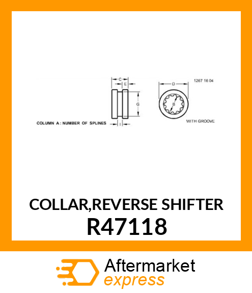 COLLAR,REVERSE SHIFTER R47118