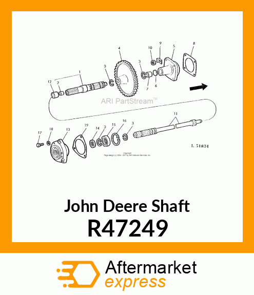 SHAFT ,POWER REAR R47249