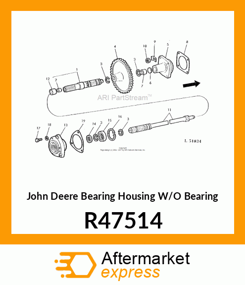 BEARING HOUSING W/O BEARING R47514