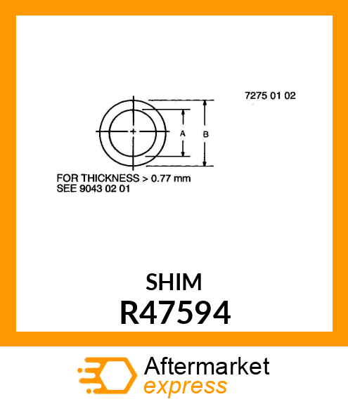 SHIM,0.25 STEEL R47594