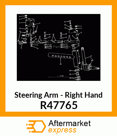 ARM,STEERING RH R47765