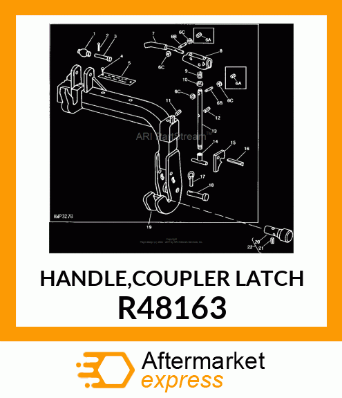 HANDLE,COUPLER LATCH R48163